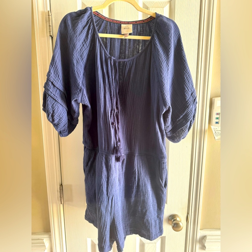 Cute navy gauzy romper